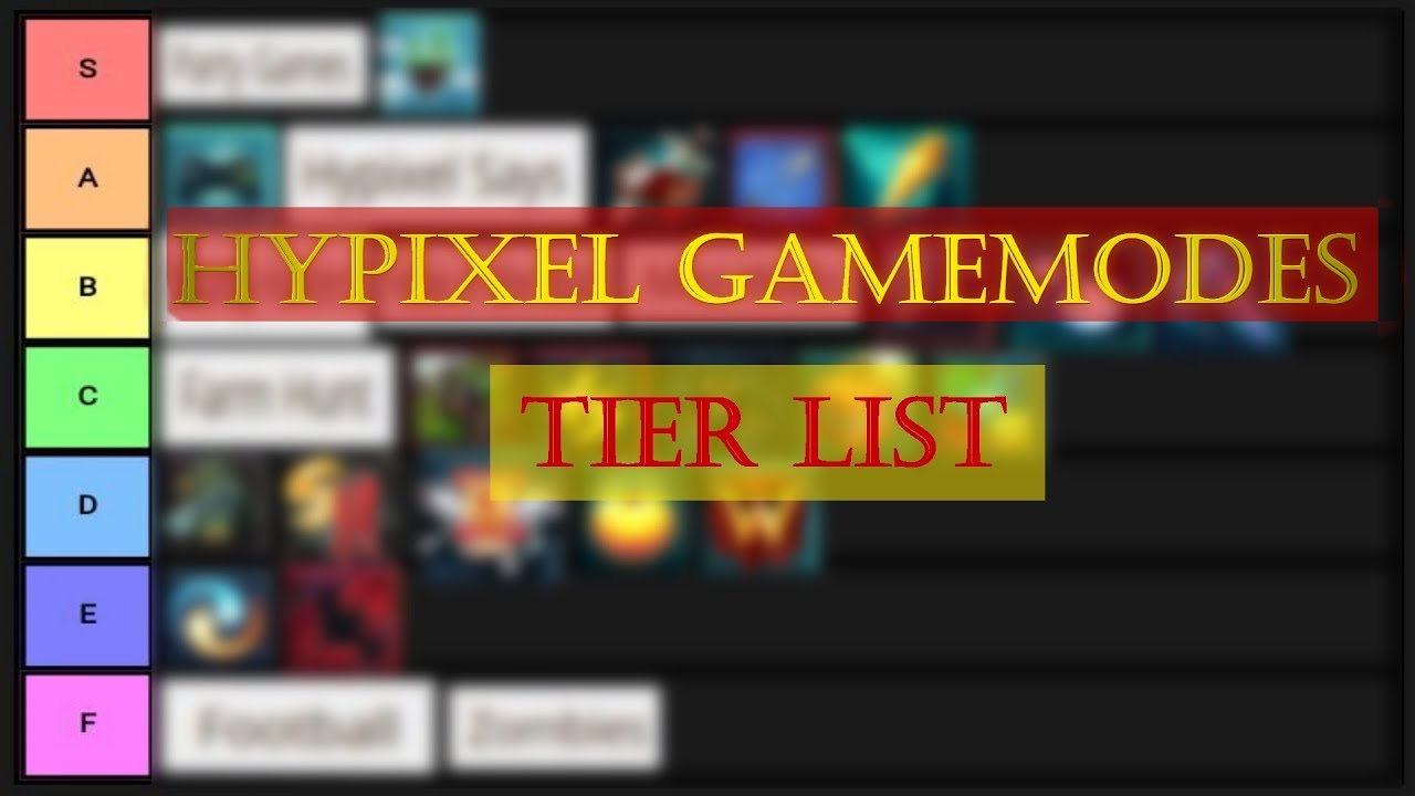 Hypixel Gamemodes Tier List