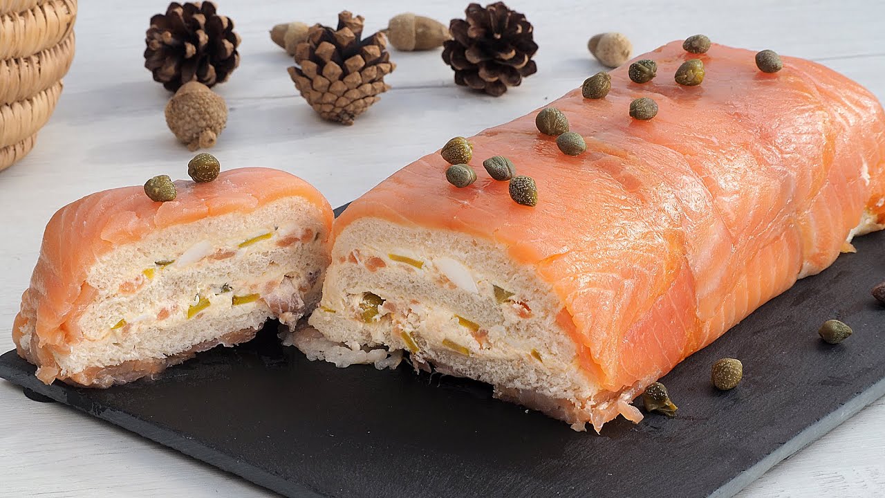 PASTEL de SALMÓN con PAN DE MOLDE - Especial Fiestas y Navidad