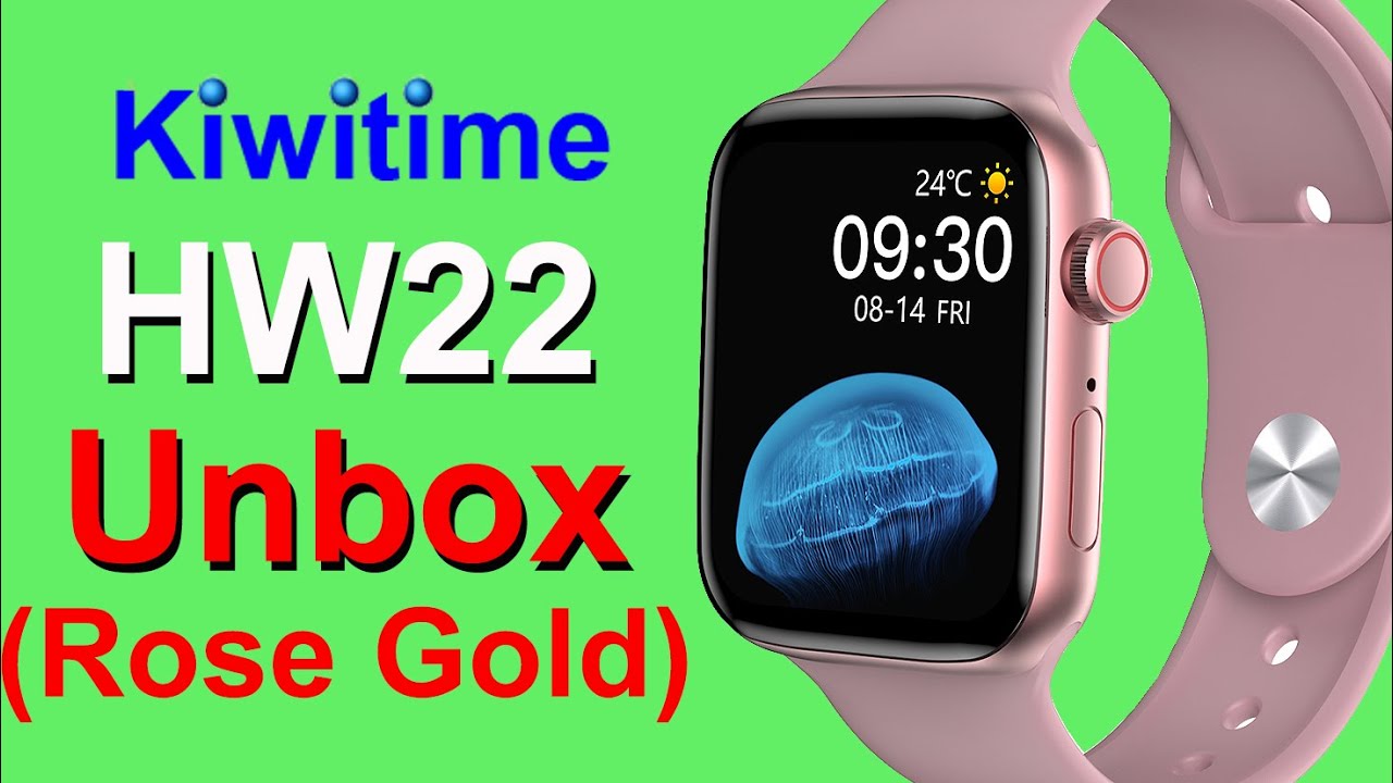 HW22 Smartwatch Rose Gold Color Fast View-Rotate Round Button/Smooth Menu-IWO Watch Series 6 Copy
