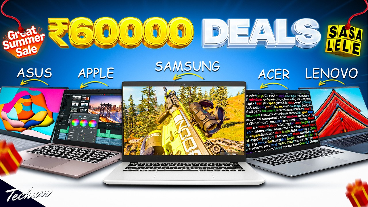 Best LAPTOP Deals under 60000💥SASA LELE SALE & AMAZON SUMMER SALE💥New 14th Gen Laptops under 60000