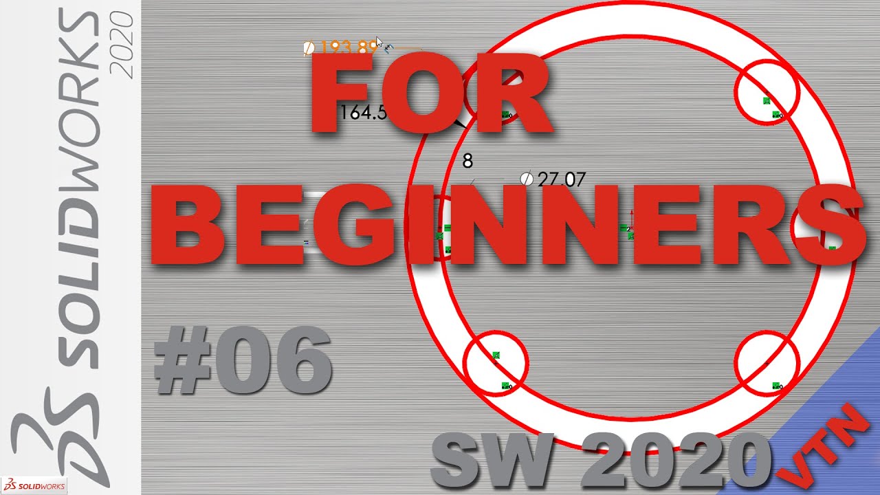 SolidWorks 2020 ( FOR ABSOLUTE BEGINNERS ) 06 Sketch | Circular Sketch Pattern