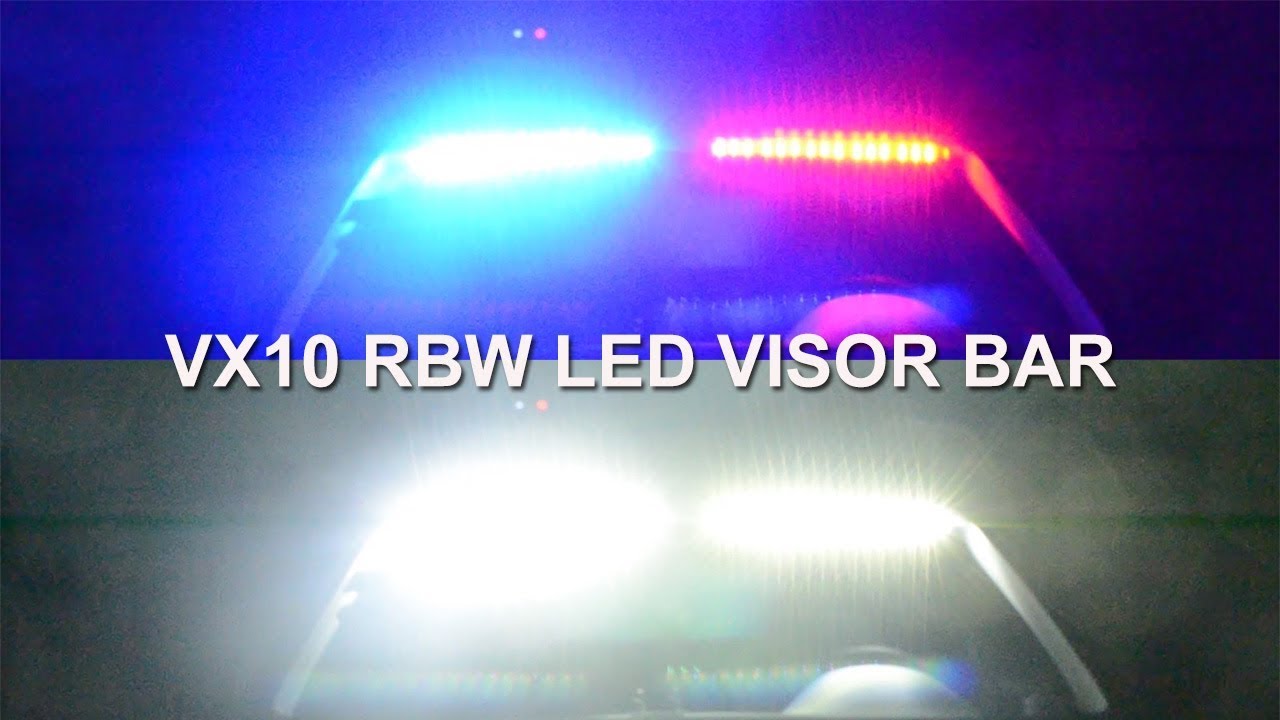 VX10 RBW LED Dual Color Visor Light Flash Pattern | UnitSignal