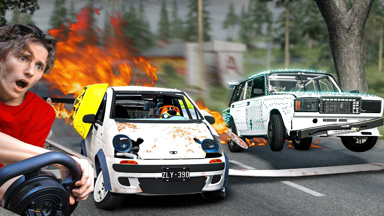 РАНДОМНЫЙ И УГАРНЫЙ ДРАГ-РЕЙСИНГ! | BeamNG.drive