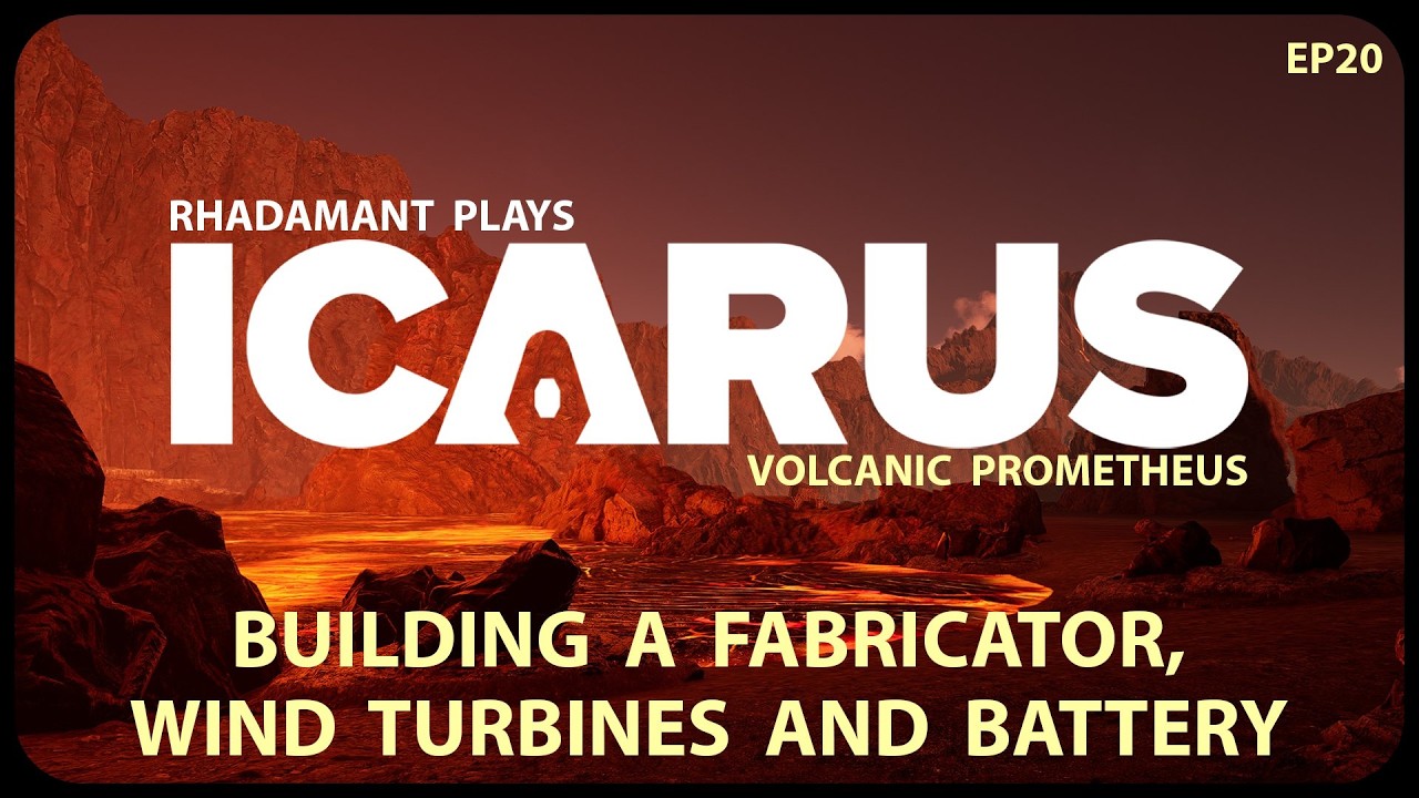 Building a Fabricator, Wind Turbines and Battery in Icarus - Volcanic Prometheus Run // EP20