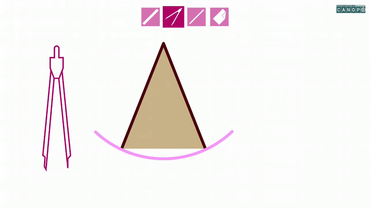 decrire un triangle isocele