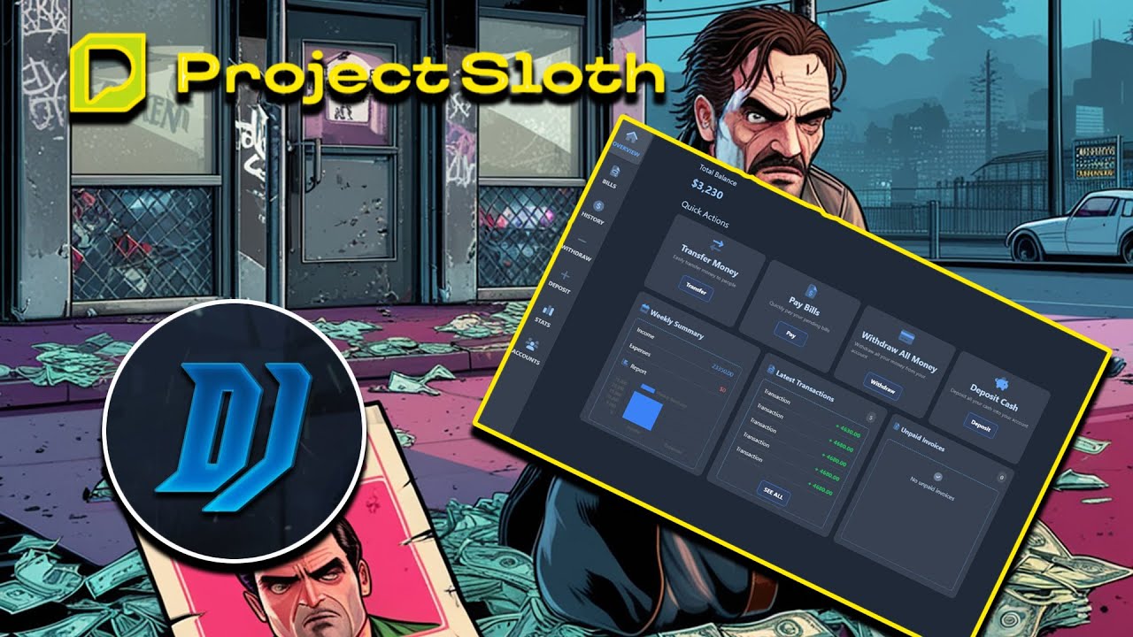 Fivem banking scripts | ps-banking  | banking and account management | QBCore / ESX| Project Sloth