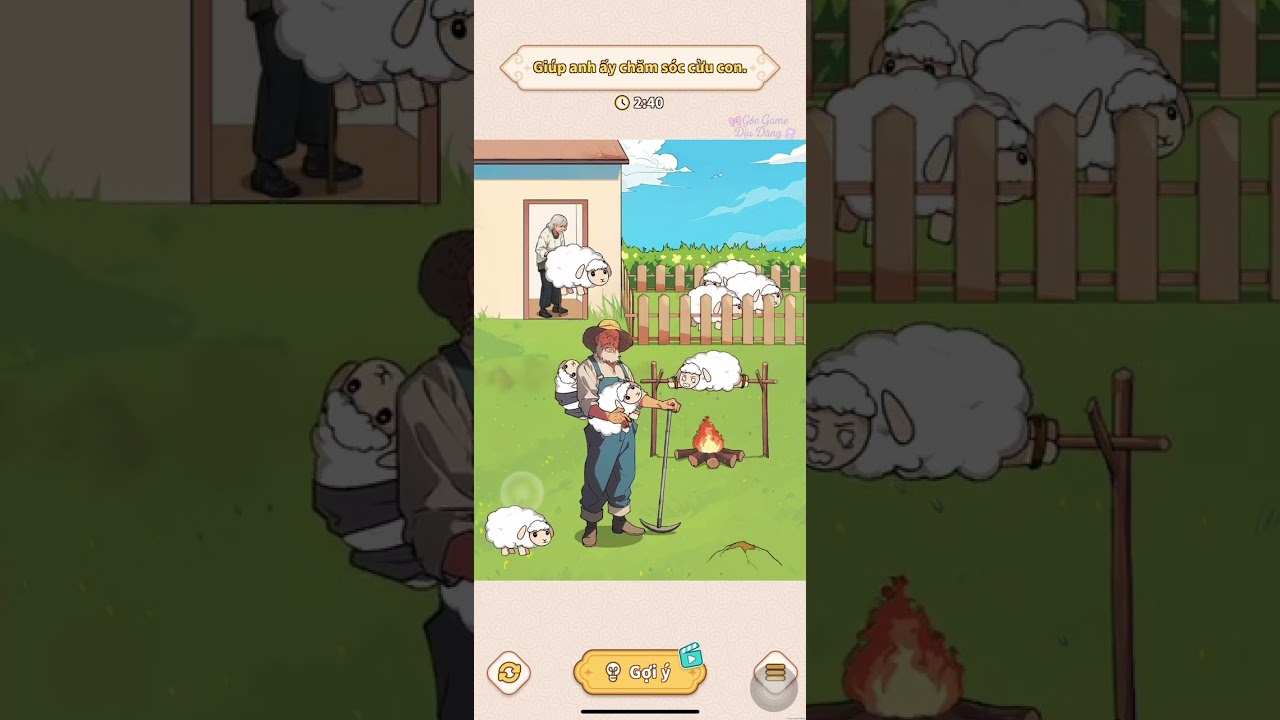 Brain Puzzle: Tricky Quest Lv 130: Chăm cừu. #gocgamediudang #brainpuzzletrickyquest #gamegirl