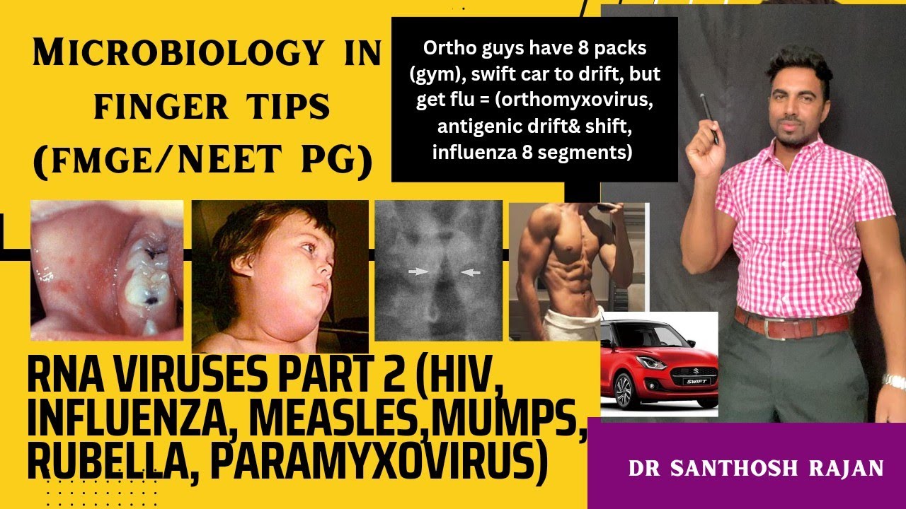 RNA virus 2( HIV, ORTHOMYXOVIRUS, PARAMYXOVIRUS) | fmge microbiology |  rapid revision  |neet pg