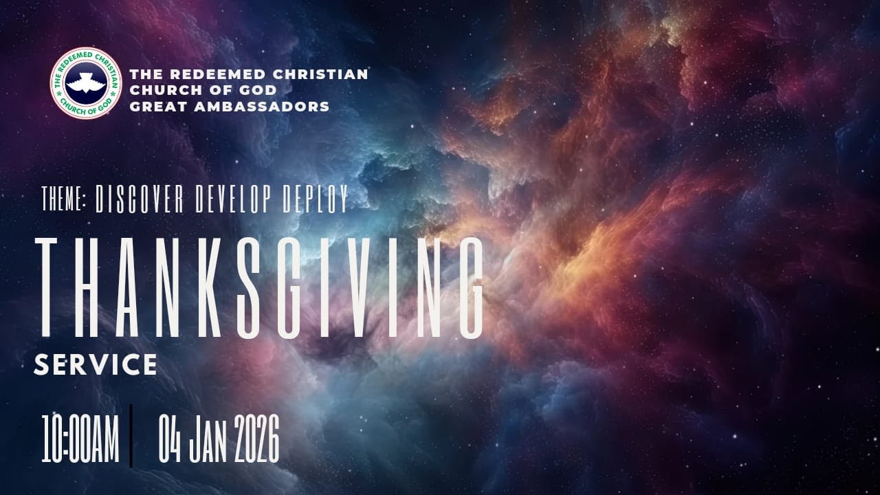 Thanksgiving Sunday Service  4th January 2026 | RCCG Great Ambassadors SA