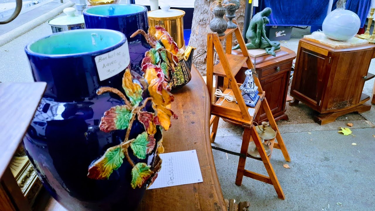 Paris France🇨🇵MARCHÉS auxpuces Paris | Brocante, antiquités & trouvailles🏺VINTAGE🪑STREET SALE WALK🪞