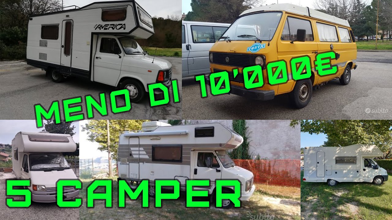 5 camper usati sotto i 10'000&euro; nelle Marche