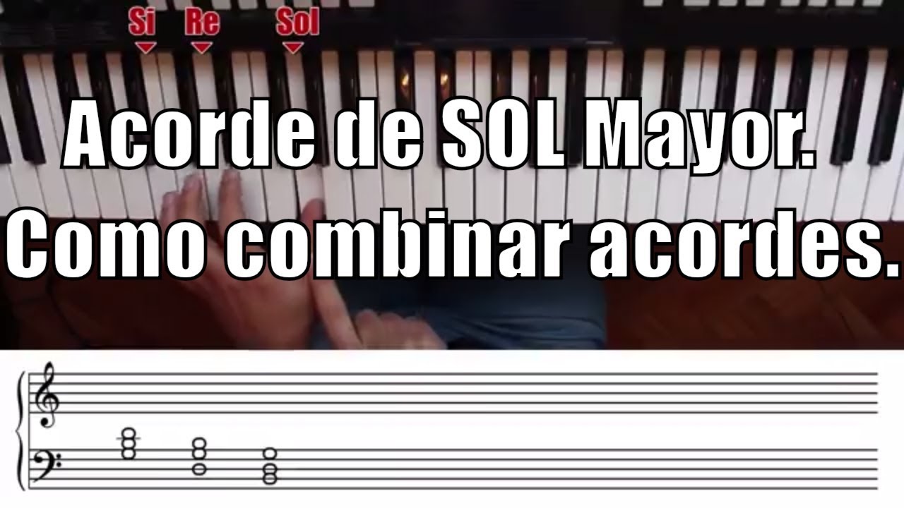 Primer ejercicio para cambiar de Acordes rápido y fácil. Como tocar Sol Mayor. Curso de Piano 10
