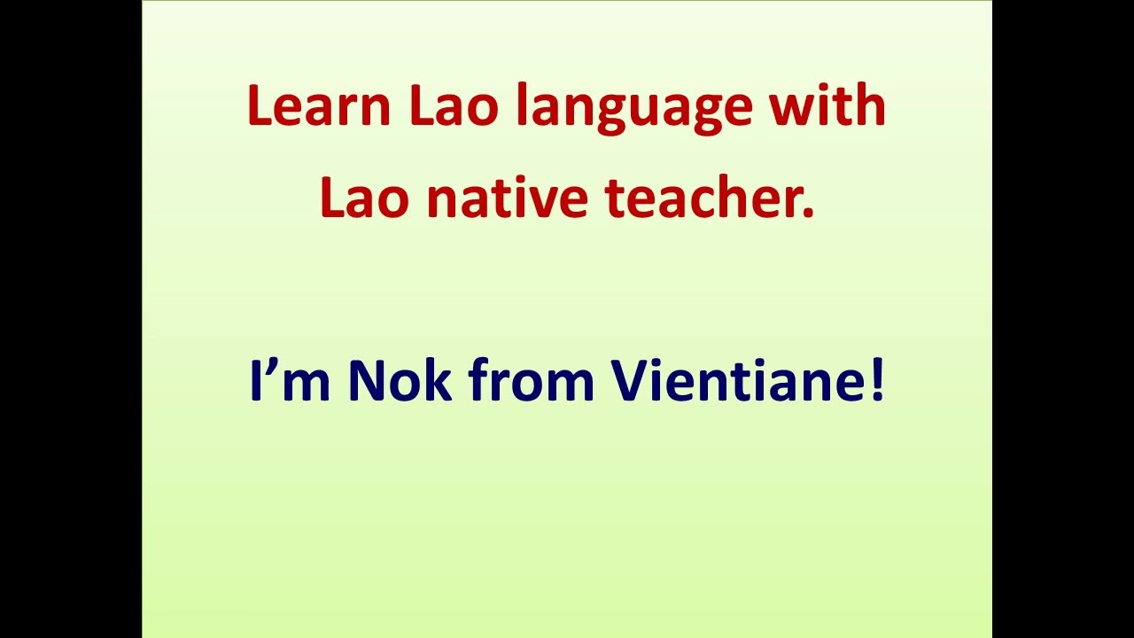 Daily routines in Lao language