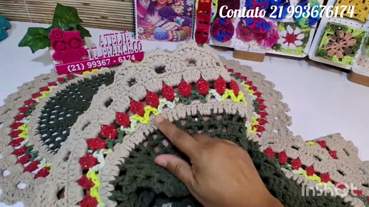 Esse par ficou incrível no fio 8. #crochet #casa #decoração ##revenda 