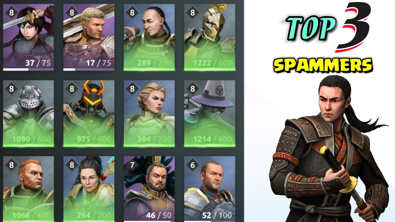 Shadow Fight Arena - Top 3 best spamming characters | dirtiest fighters