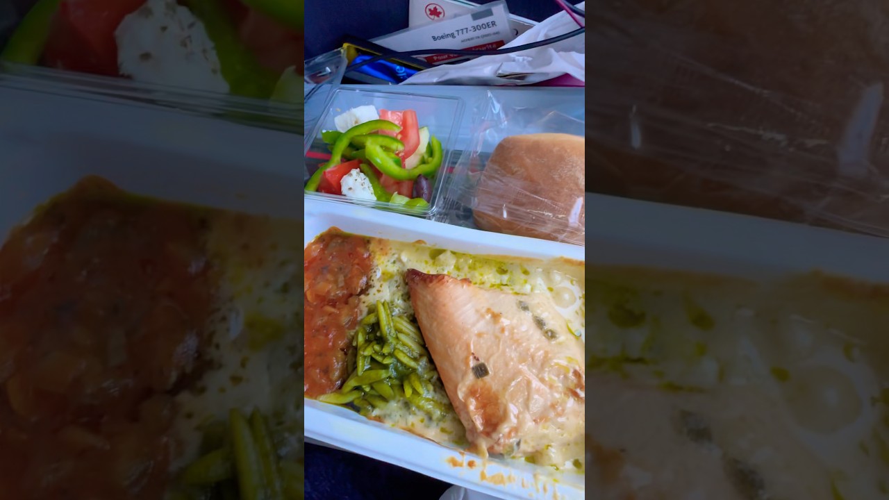 Free meal on Air Canada&rsquo;s 10-hour flight from Europe (Economy) #travel #flight #airplanefood