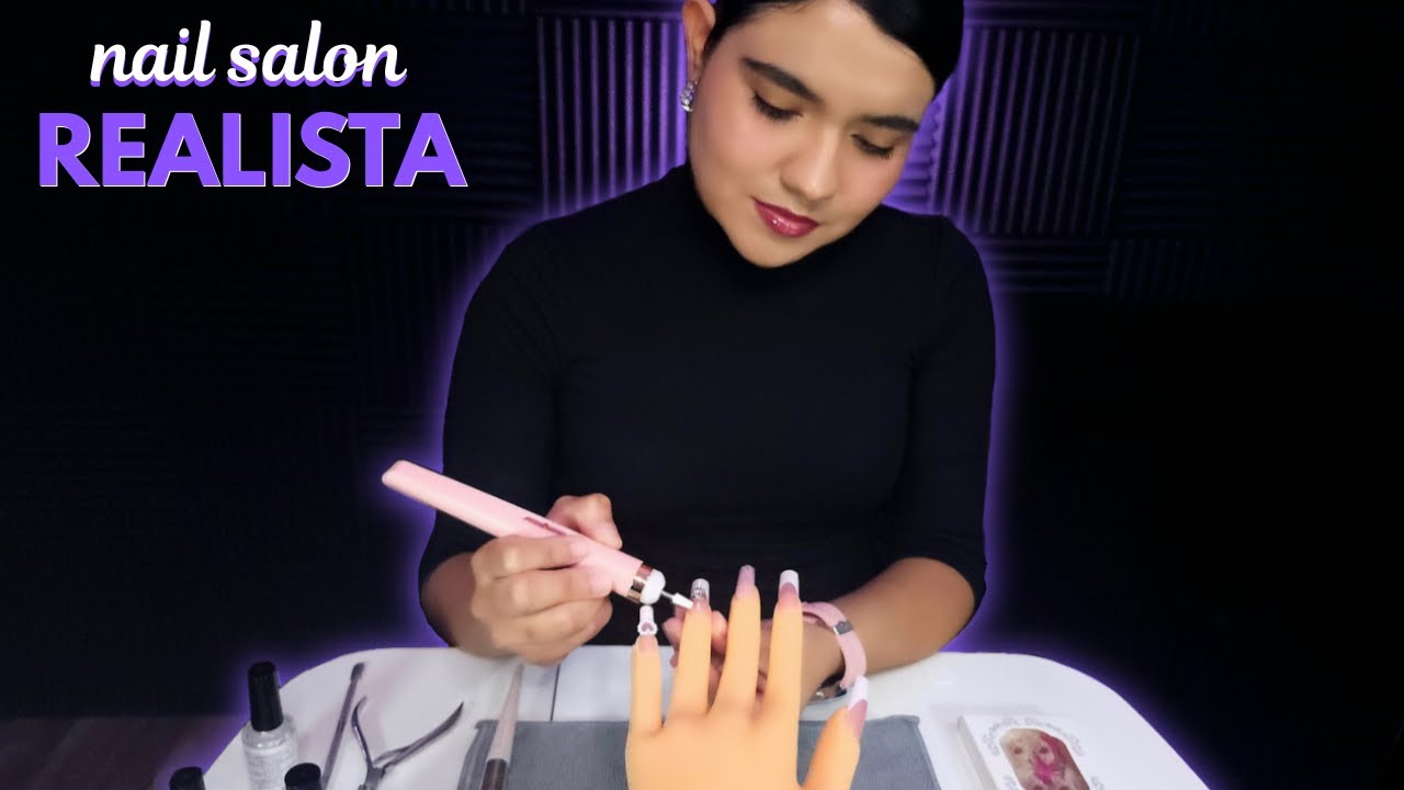 ASMR Soft Spoken Haciéndote las UÑAS Acrilicas 💅 Manicure Realista ✨