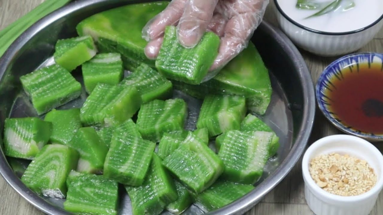 Bánh Đúc Lá Dứa kiểu mới thơm ngon đơn giản nhất