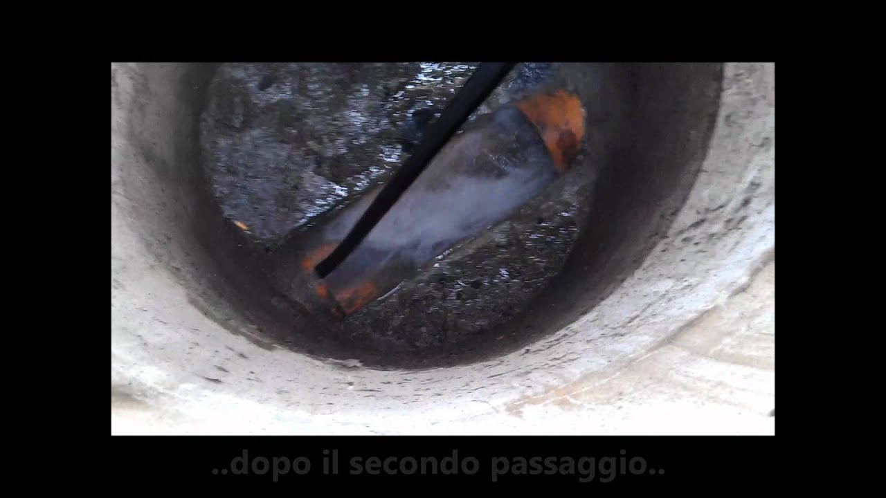 Lavaggio fognatura con Canal Jet - SOFFIETTO spurgo pozzi - Borgone - (TORINO)