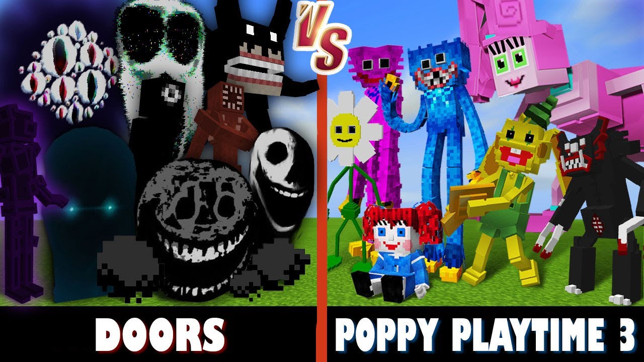 DOORS vs. Poppy Playtime Chapter 3 | Minecraft (CREEPY INTENSE!)