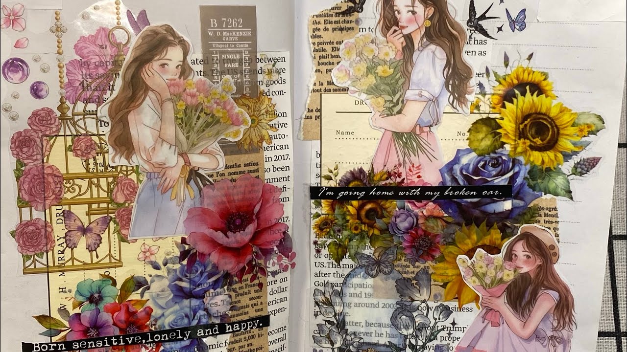 ASMR | Journaling Paper Therapy | #papersound #asmr #papertherapy #scrapbooking #aesthetic #calming