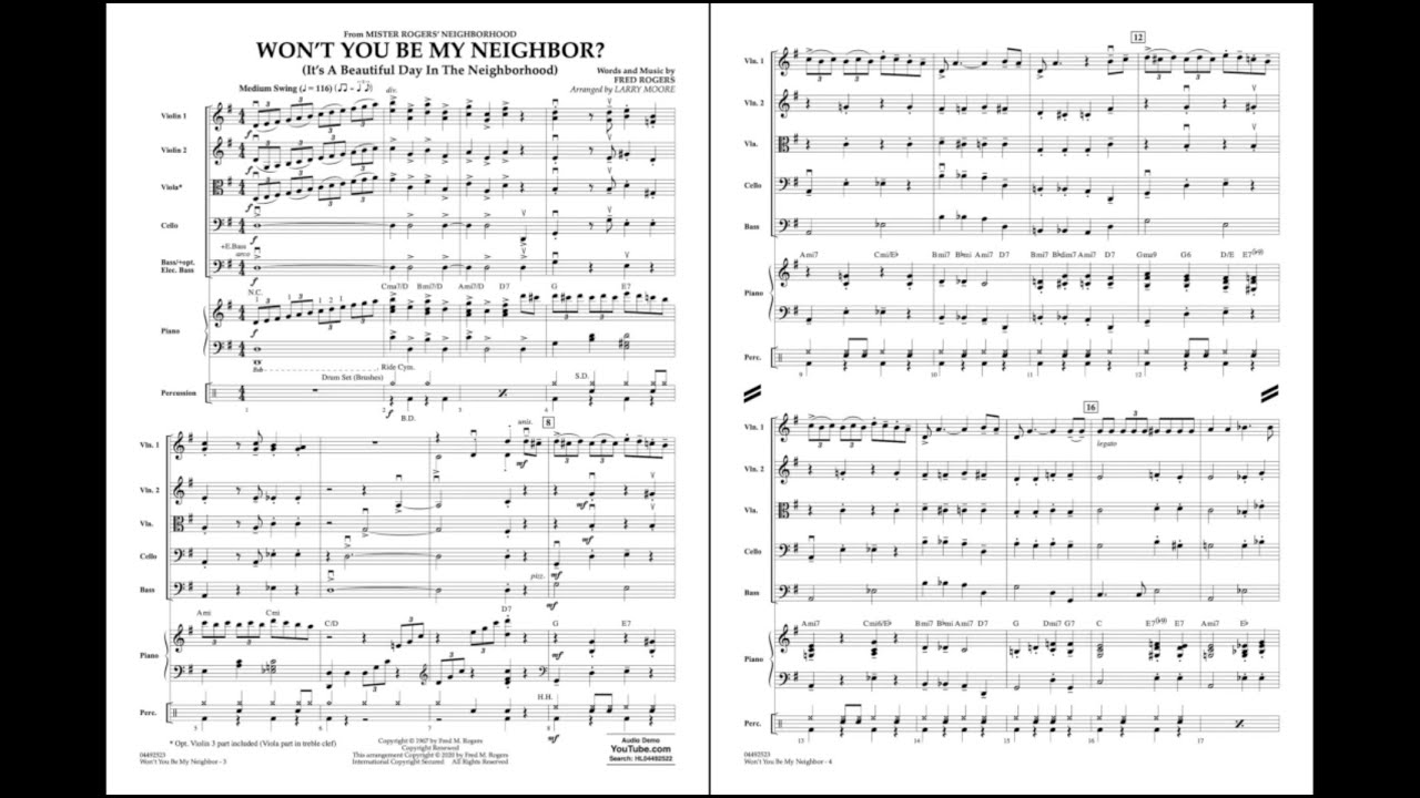Won't You Be My Neighbor? by Fred Rogers/arr. Larry Moore