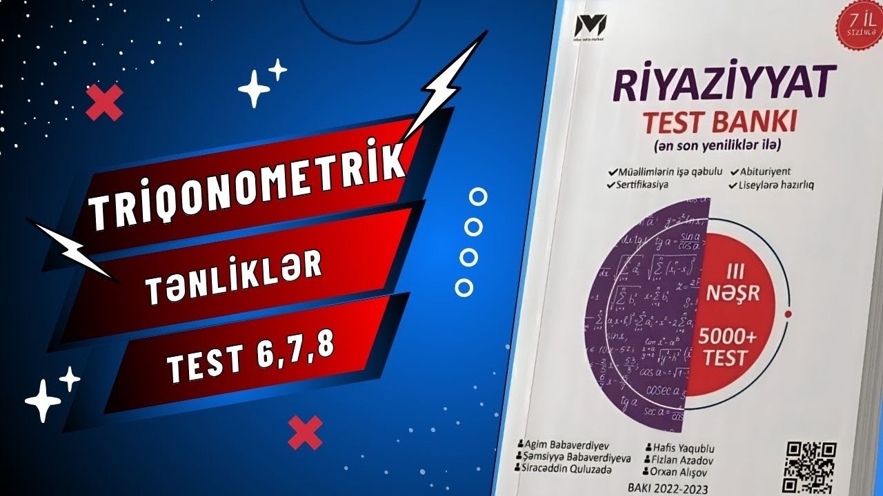 MHM.Triqonometrik tənliklər  (Test 6,7,8) MİQ|Sertifikasiya