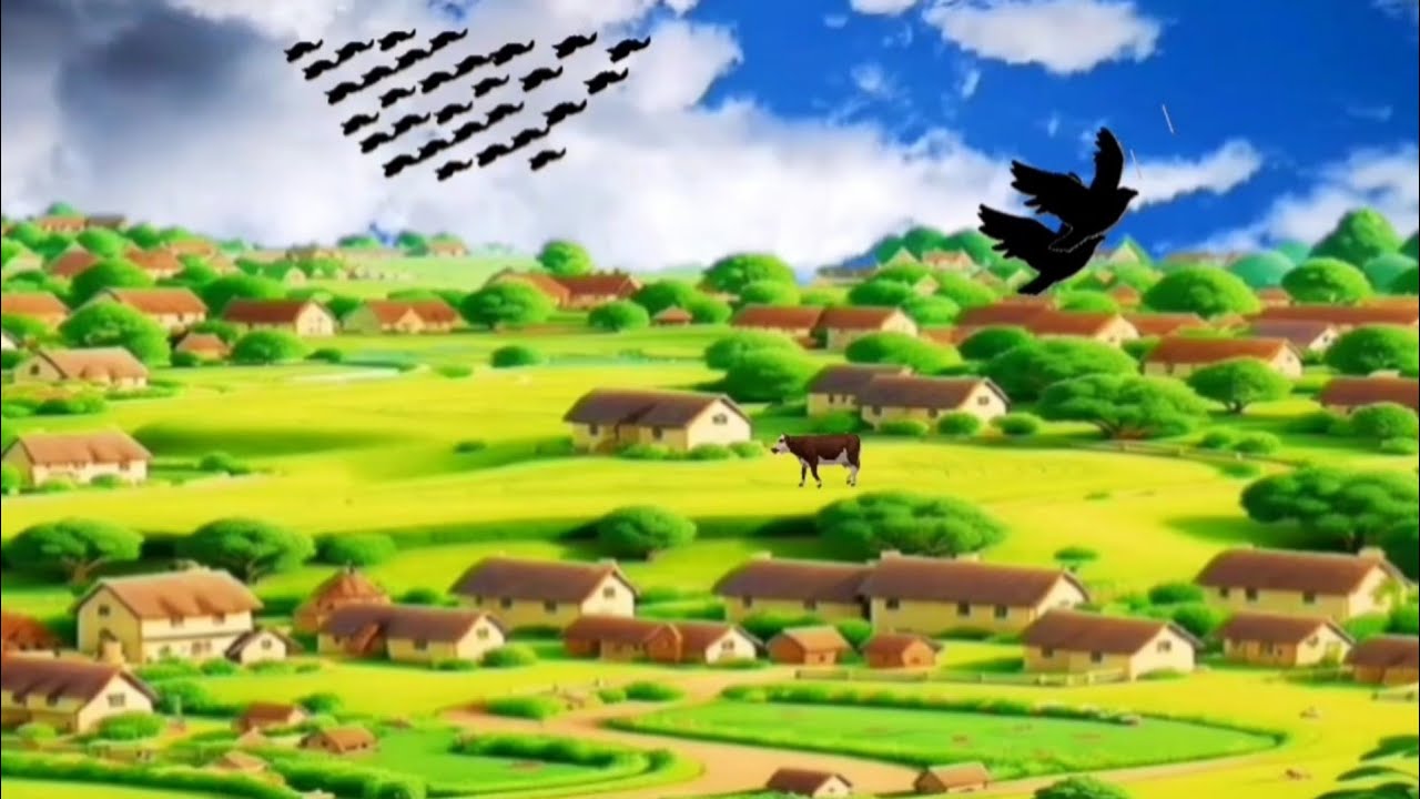 Animated cartoon Village Background video | No Copyright | cartoon background | Cartoon|