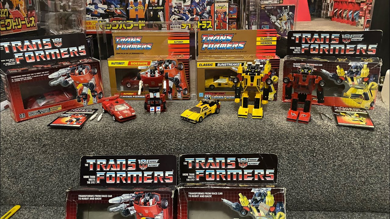 Transformers generation one complete sideswipe & sunstreaker. G1 vintage collection generations box