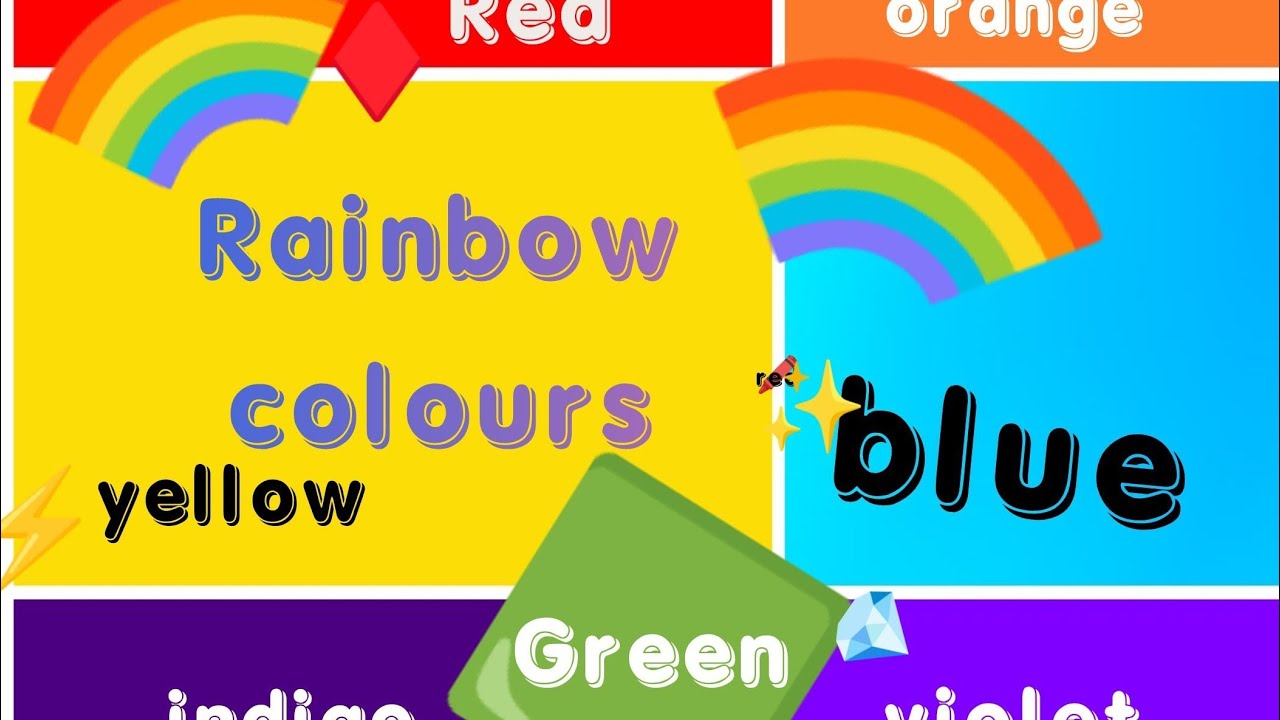 Learn rainbow colours | Colours name for kids | Fun learning 