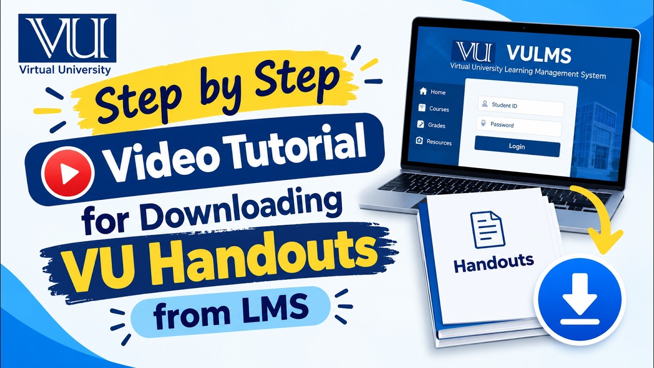📚How to Download Handouts from VULMS | Step-by-Step Tutorial