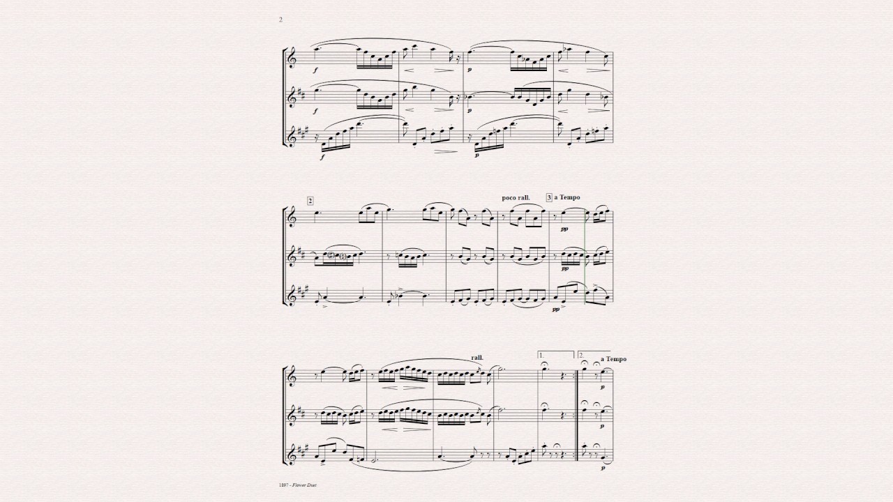 Flower Duet for Flute, Clarinet, Sax Trio