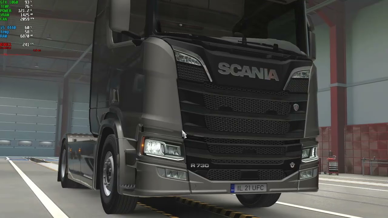 i5 4440 + GTX 1060 3gb /Euro Truck Simulator 2 (ULTRA)