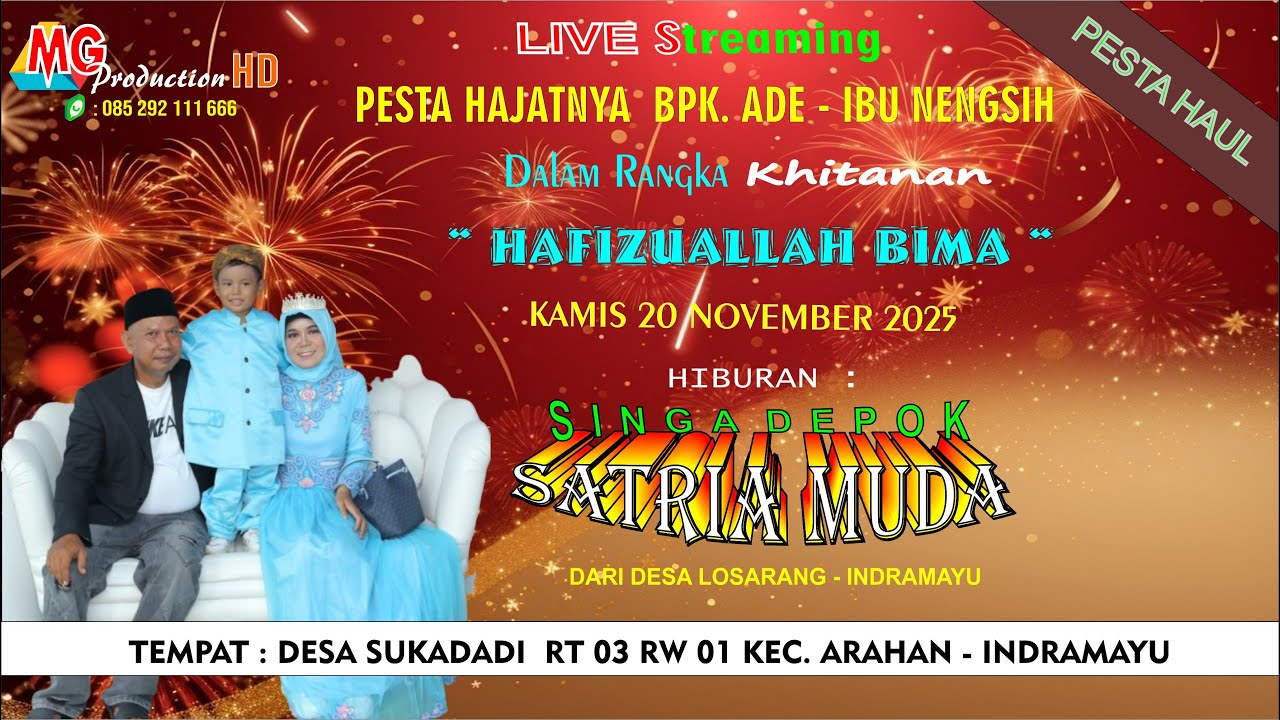 LIVE  DELAY  "SINGA DEPOK " SATRIA MUDA "    DALAM RANGKA RESEPSI KHITANAN " HAFIZUALLAH BIMA "