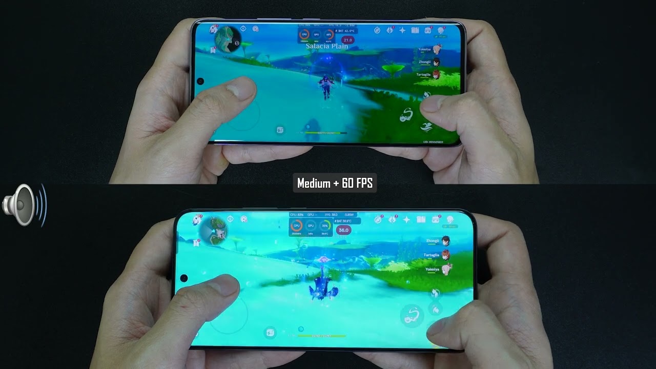 Xiaomi Redmi Note 14 Pro 5G vs Oppo Reno 13 Pro 5G Genshin Impact FPS gaming test