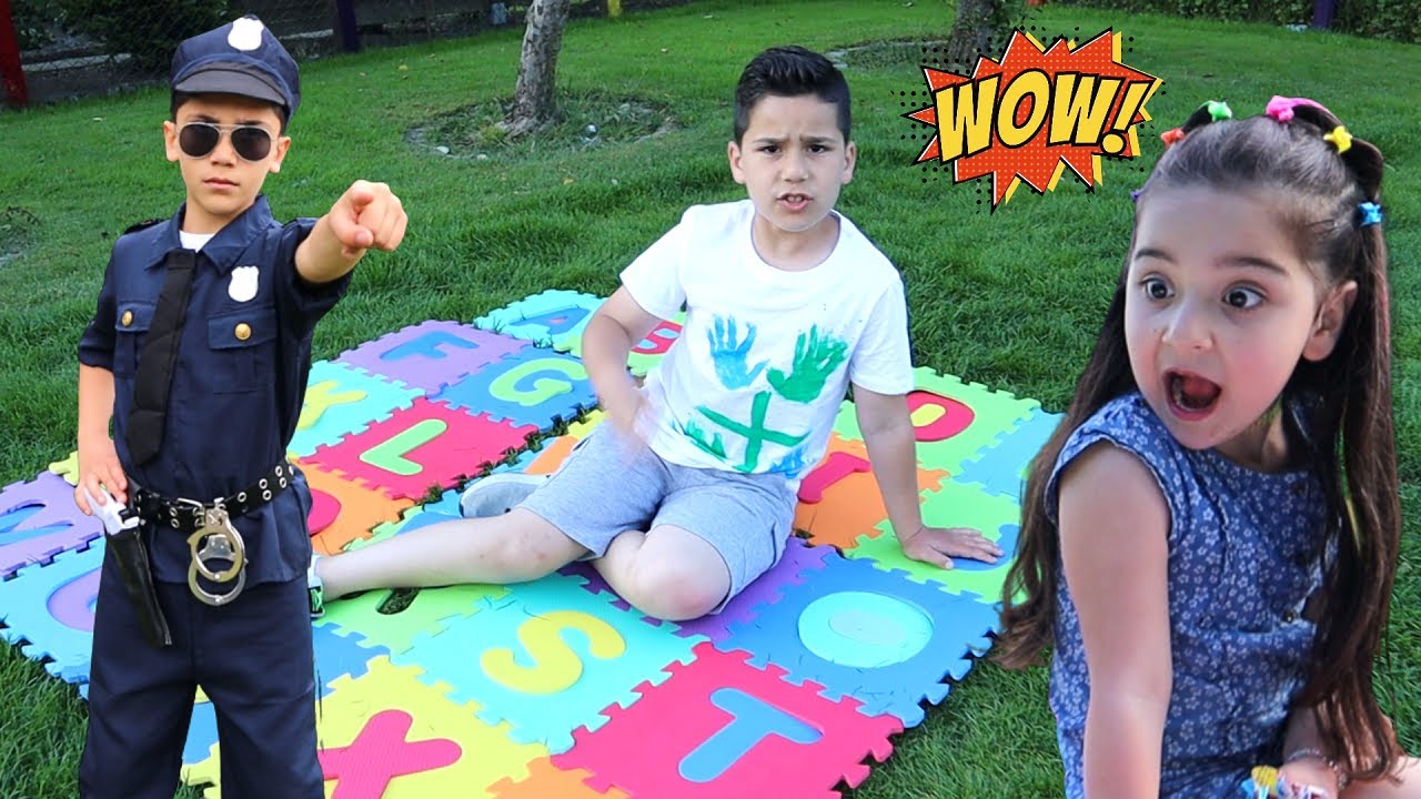 غزل وتيم وزين حلقات جديده مقلب الألوان وشرطه تحل المشكلة