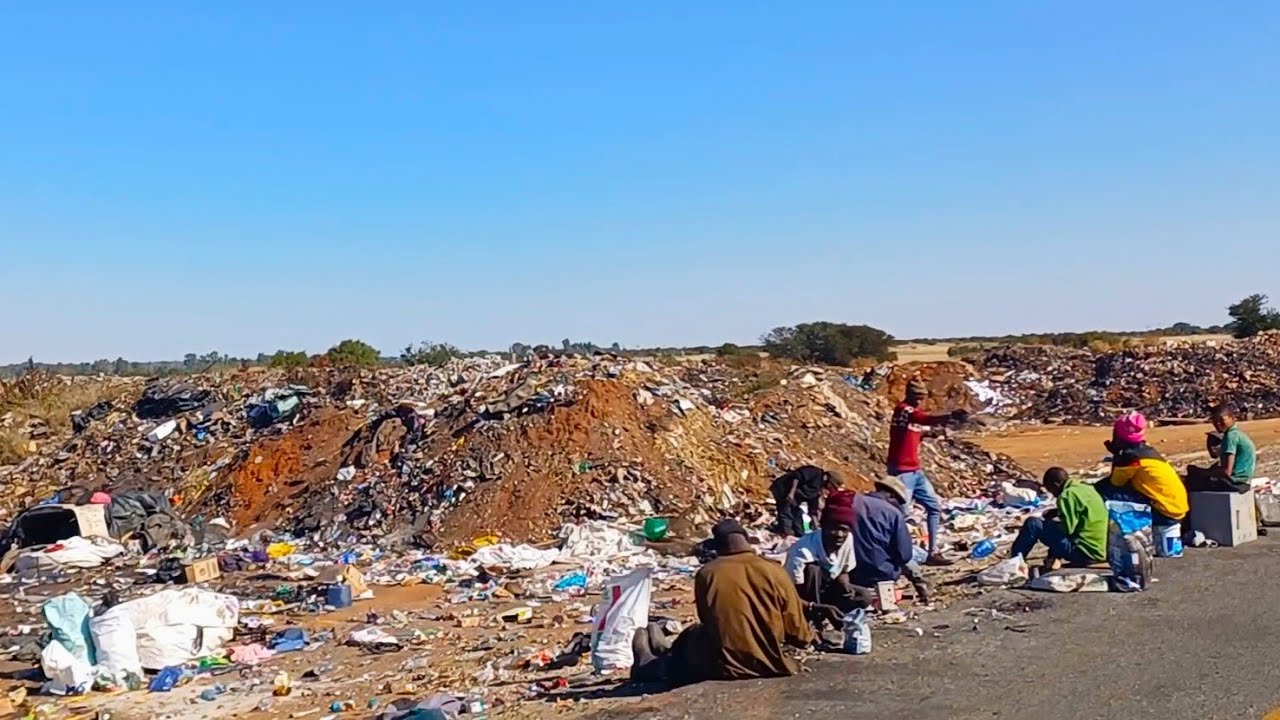 Trash next to the N12 at Christiana, South Africa Today