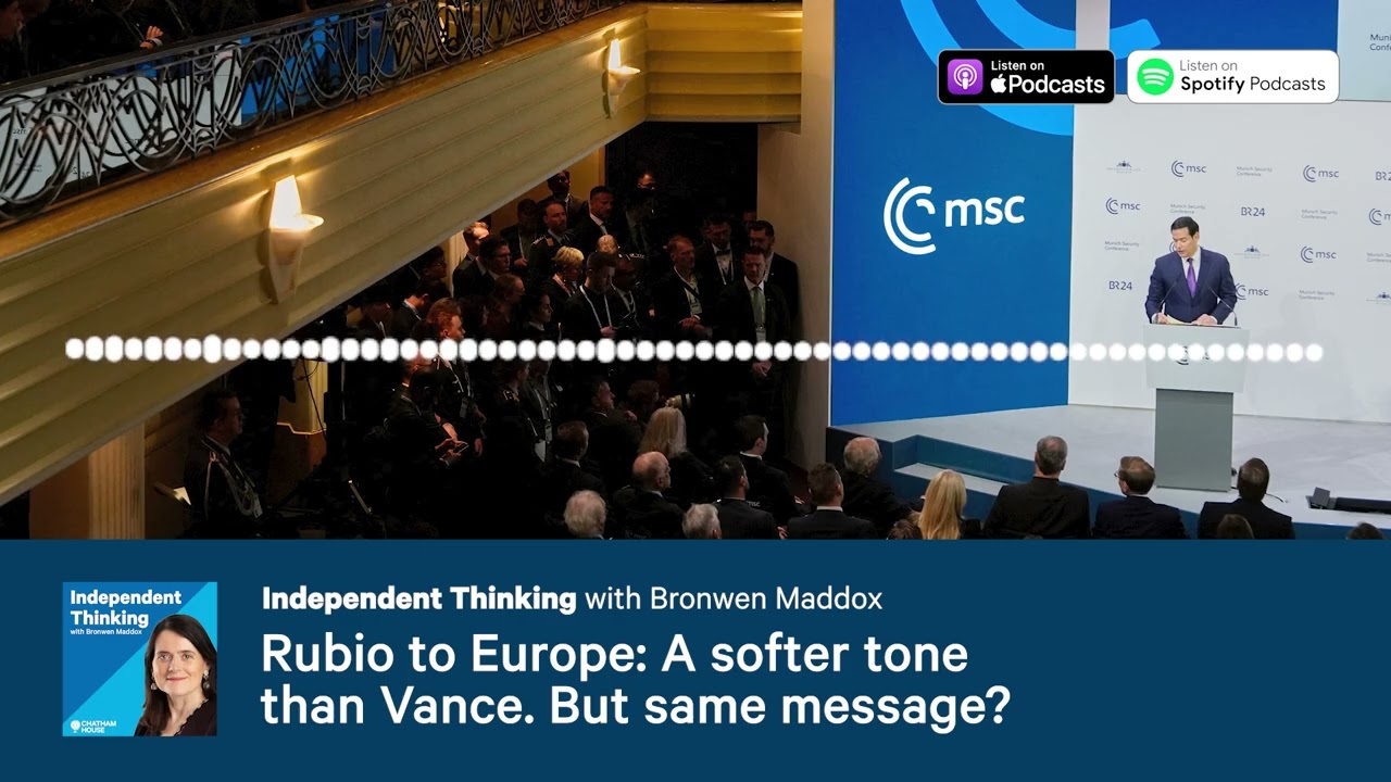 Rubio to Europe: A softer tone than Vance. But same message? 🎙️ Independent Thinking Podcast