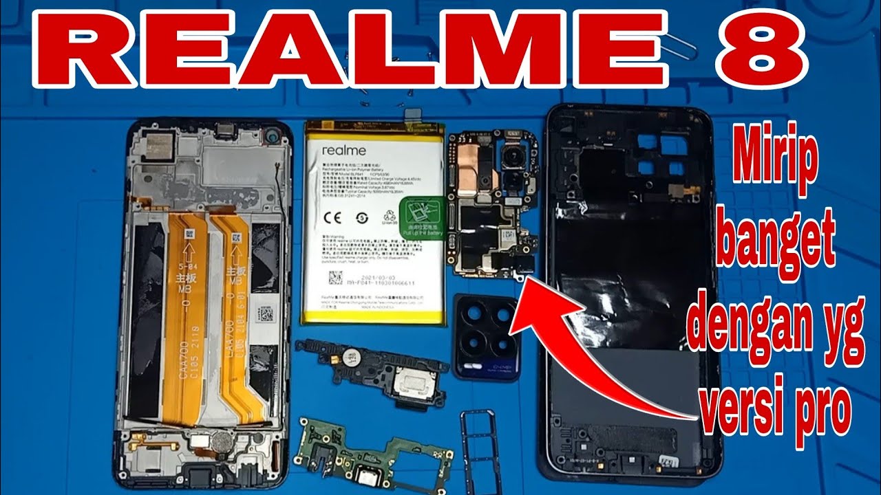 Cara bongkar realme 8 / Disasembly realme 8 / teardown realme 8