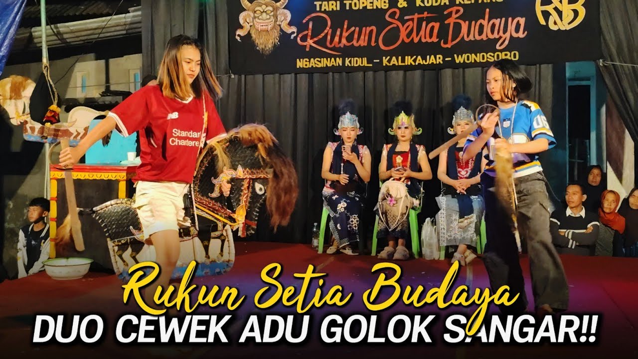 TRAGEDI CEWEK KESURUPAN ADU GOLOK NGERII!! RUKUN SETIA BUDAYA NGASINAN KIDUL TERBARU