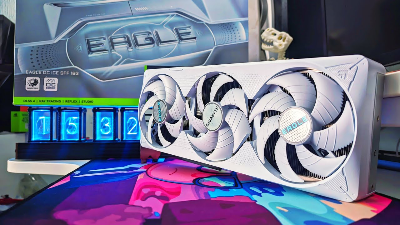 Тест Gigabyte RTX 5070 TI Eagle OC ICE SFF (Furmark FullHD/Cyberpunk 4K Native - FG 2X) Xeon 2678v3