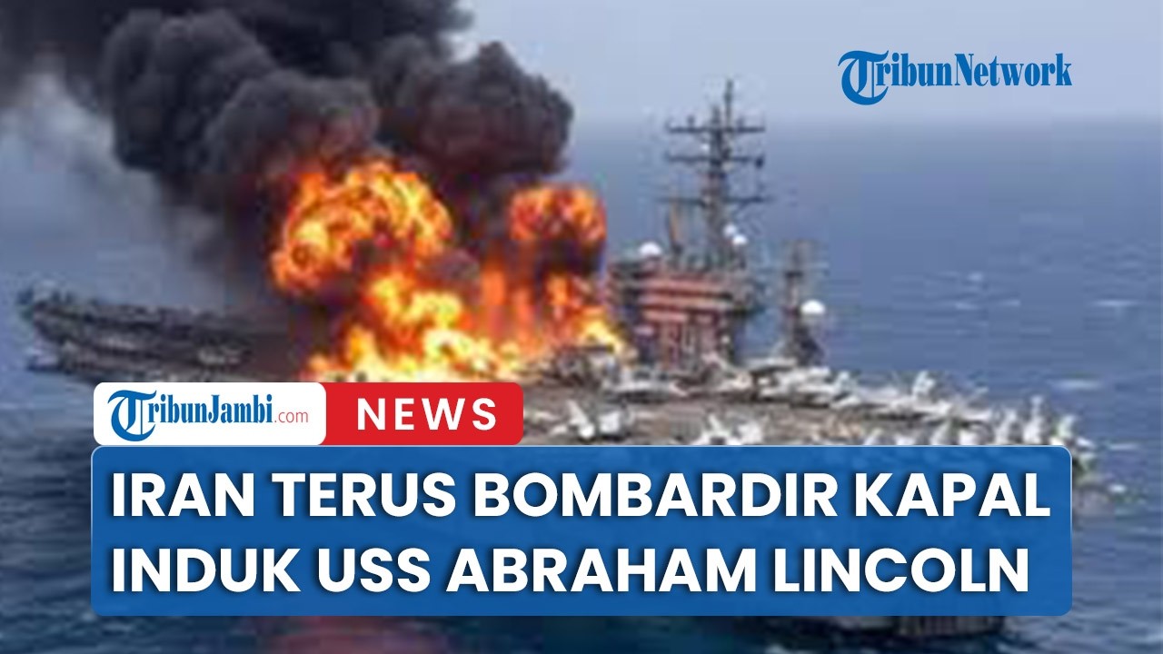Kapal Induk USS Abraham Lincoln Jadi Target Serangan Rudal & Drone Iran