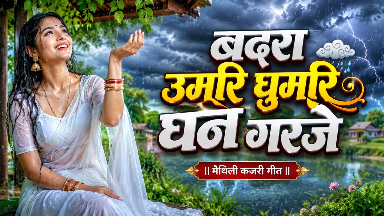 बदरा उमरि घुमरि घन गरजे || Maithili Kajri Song || New maithili song