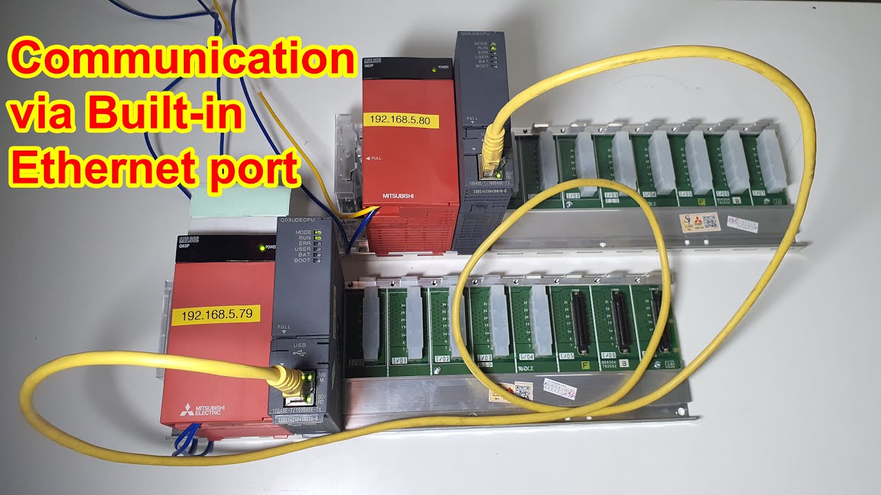 Communication via the Built-in Ethernet port, Q03UDECPU - P17 | Truyền thông giữa 2 PLC Q03UDE