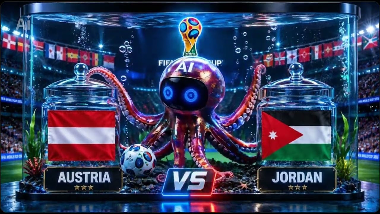AI Octopus Predicts Austria 🇦🇹 vs Jordan 🇯🇴 | FIFA World Cup 2026 Group J Prediction | June 17, 2026