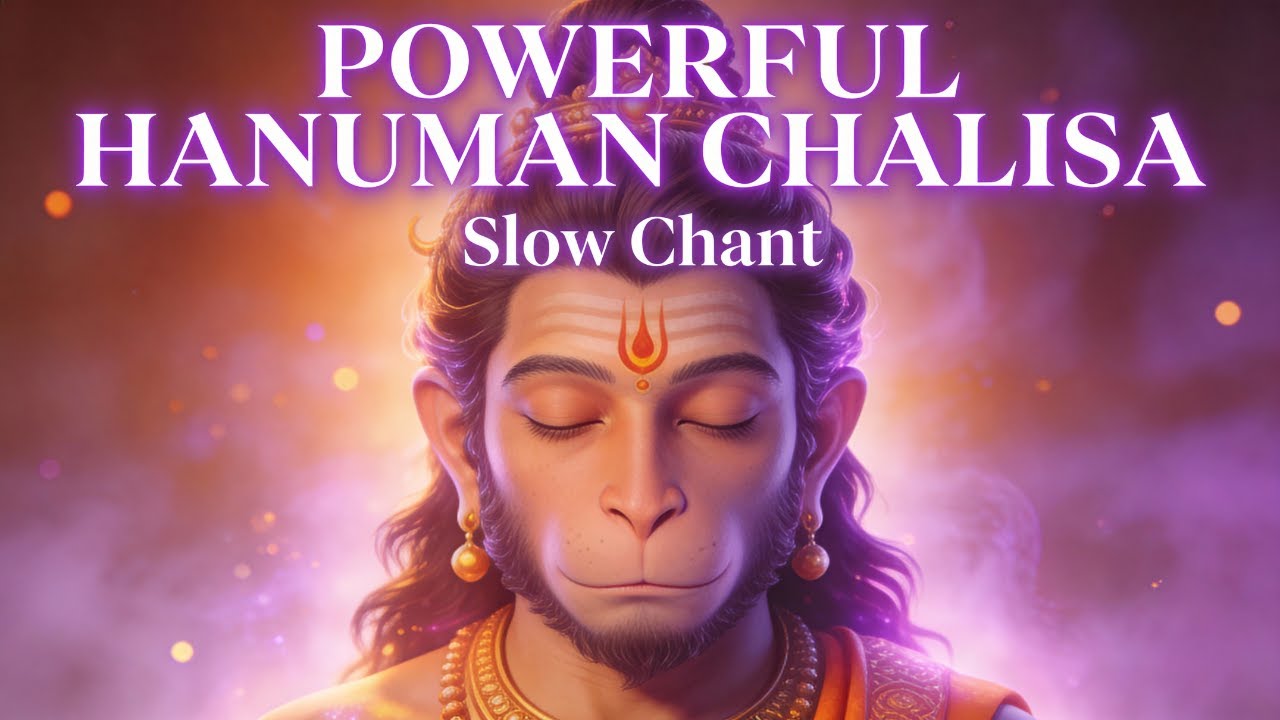 Hanuman Chalisa Slow Chant 🌿 Beautiful Slow Chanting /Deep Meditation
