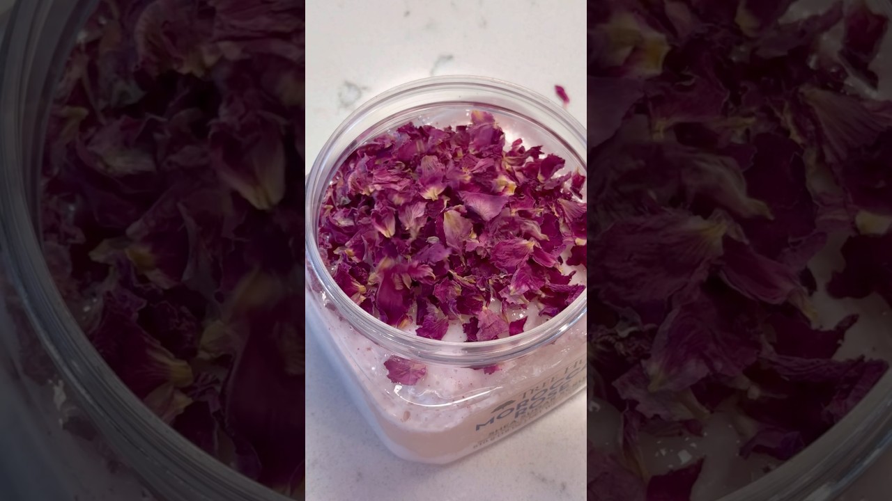 #DIY #bodyscrub#rose #cleangirl #aesthetic #selfcare #diyscrub #skincare#asmr #thatgirl #satisfying