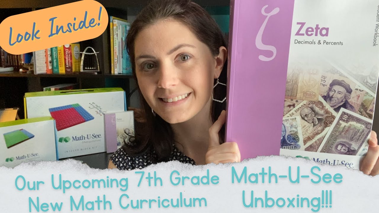 UNBOXING MATH-U-SEE Zeta Kit | NEW MATH Curriculum for 7th Grade | Look Inside