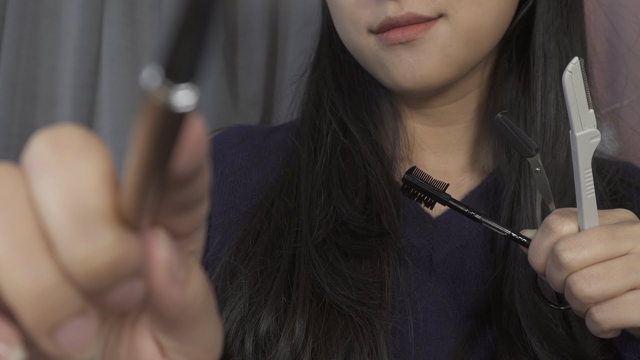 ASMR 친구 눈썹 다듬어주기 상황극 Eyebrow trimming RP [한국어/KOREAN]