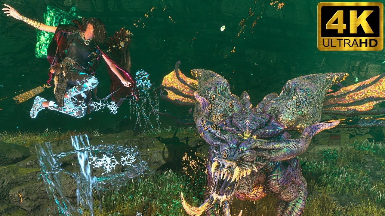 FORSPOKEN The Boneyard [ Amphicynodon Advanced Combat Gameplay ] Fight NO DAMAGE / VERY HARD MODE